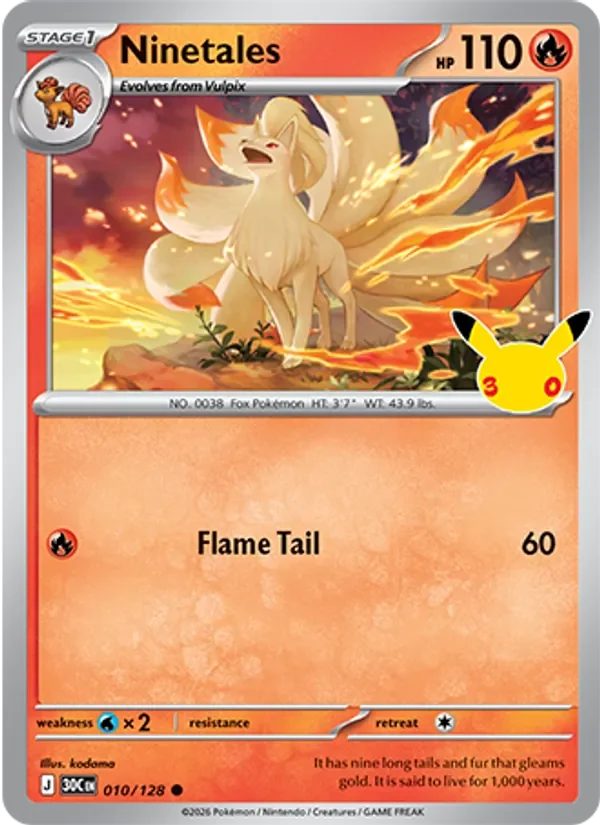 Ninetales - Non-holo - 30th Anniversary