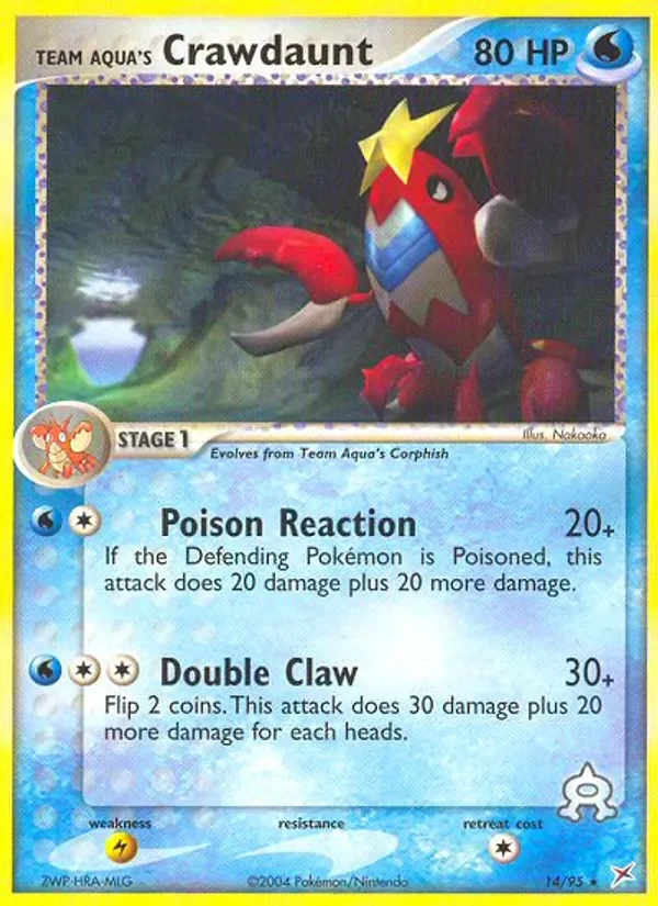 Team Aqua's Crawdaunt - Non-holo