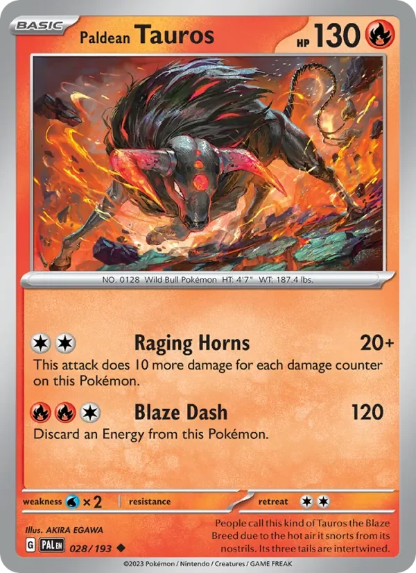 Paldean Tauros - Non-holo