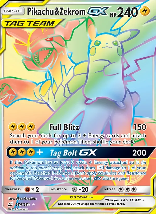 Pikachu & Zekrom GX - Non-holo