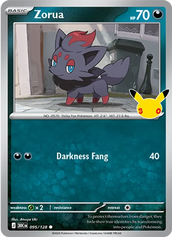 Zorua - Non-holo - 30th Anniversary