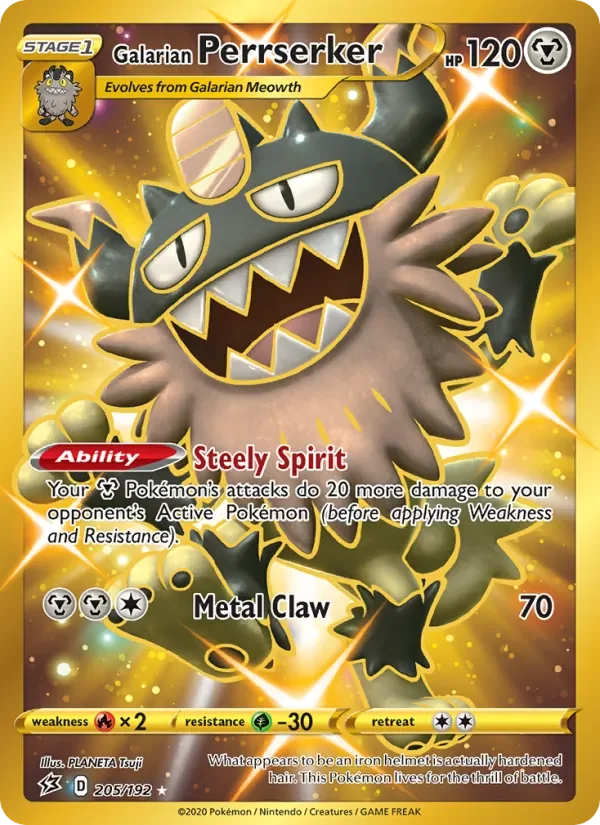 Galarian Perrserker - Holo - Gold
