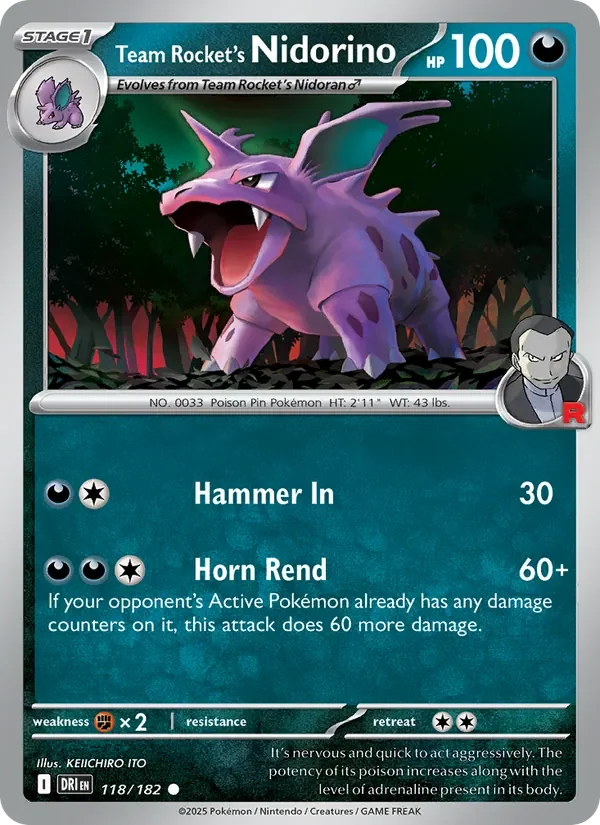 Team Rocket's Nidorino - Non-holo