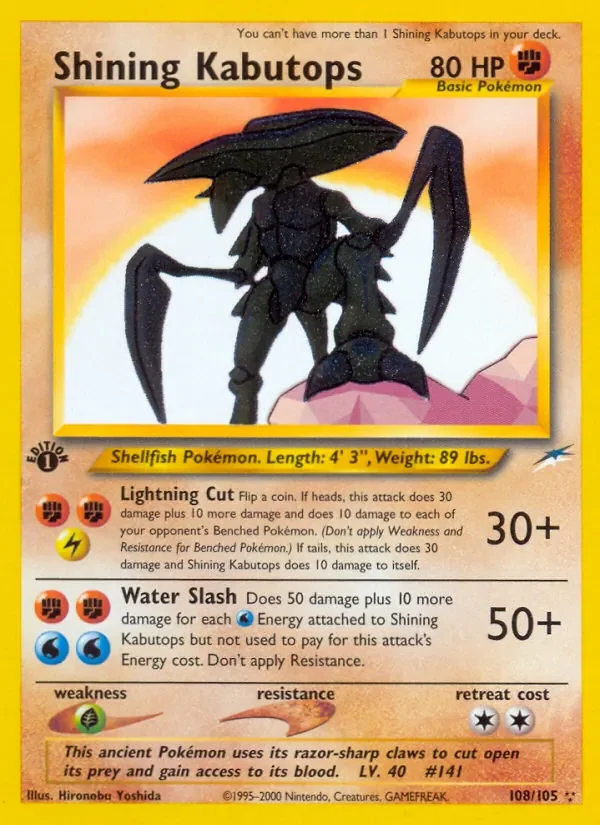 Shining Kabutops - Holo