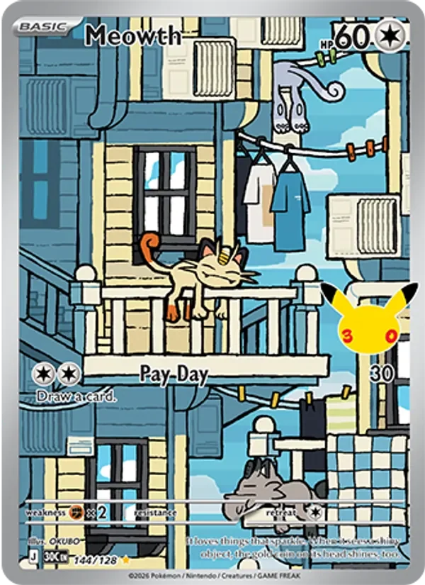 Meowth - Full Art - 30th Anniversary