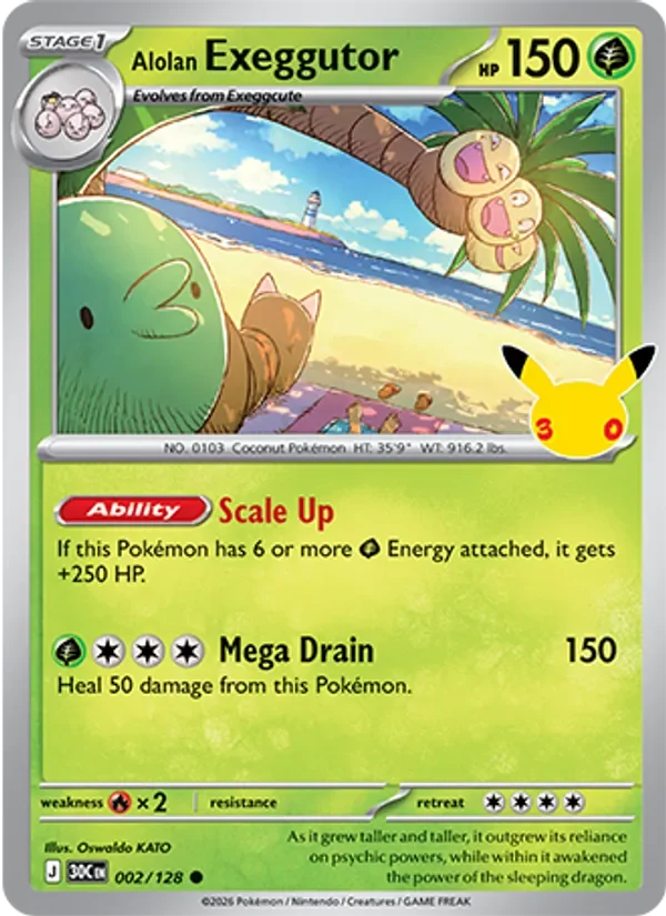 Alolan Exeggutor - Non-holo - 30th Anniversary