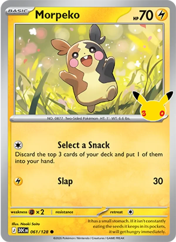 Morpeko - Non-holo - 30th Anniversary