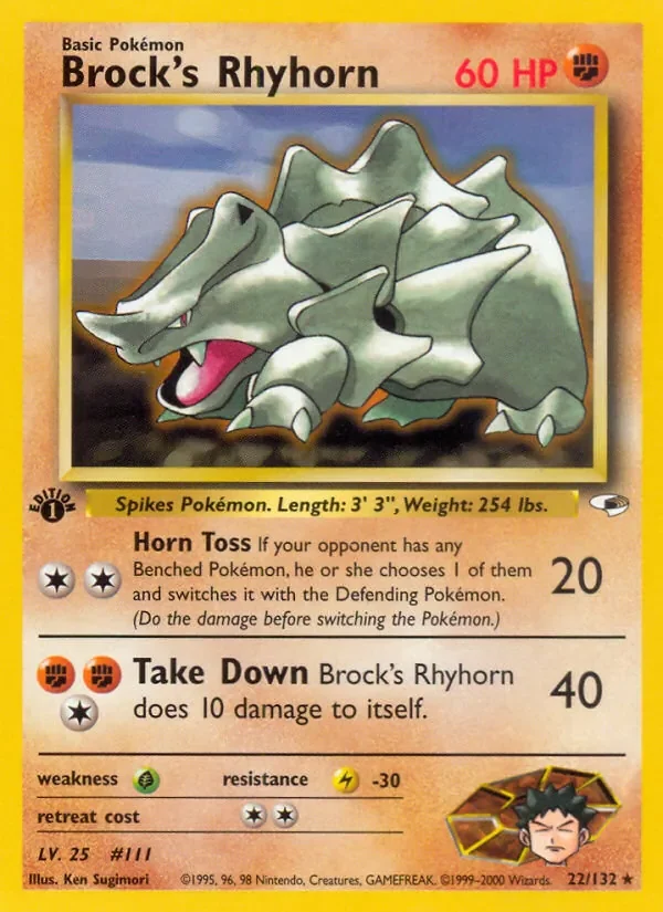 Brock's Rhyhorn - Non-holo