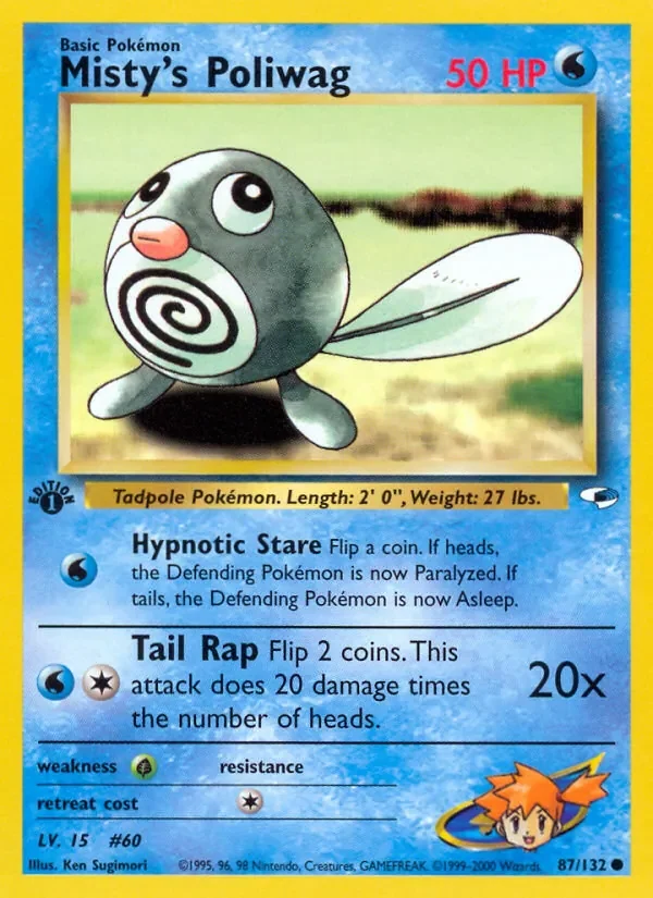 Misty's Poliwag - Non-holo
