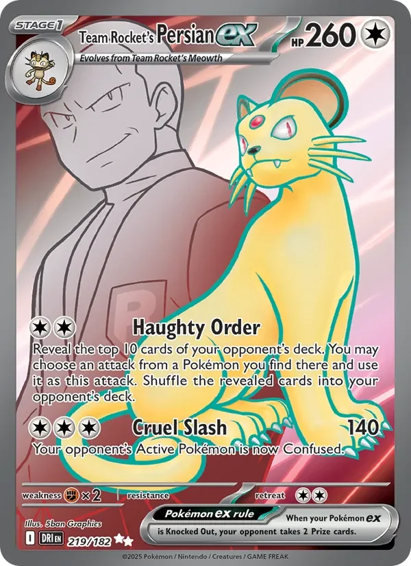 Team Rocket's Persian ex - Full Art