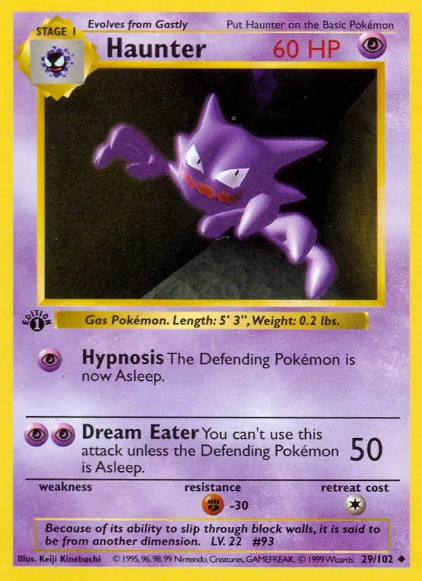 Haunter - Non-holo - 1999-2000 copyright