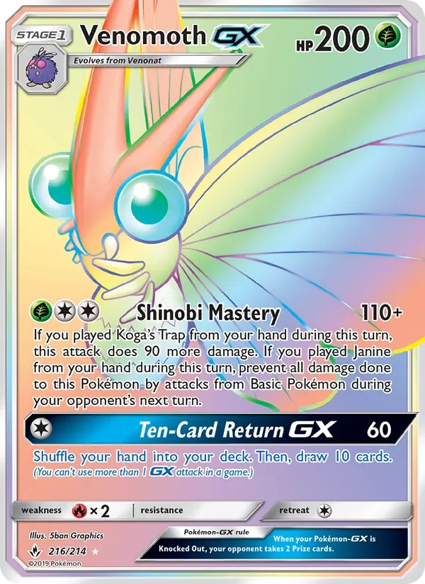 Venomoth GX - Non-holo