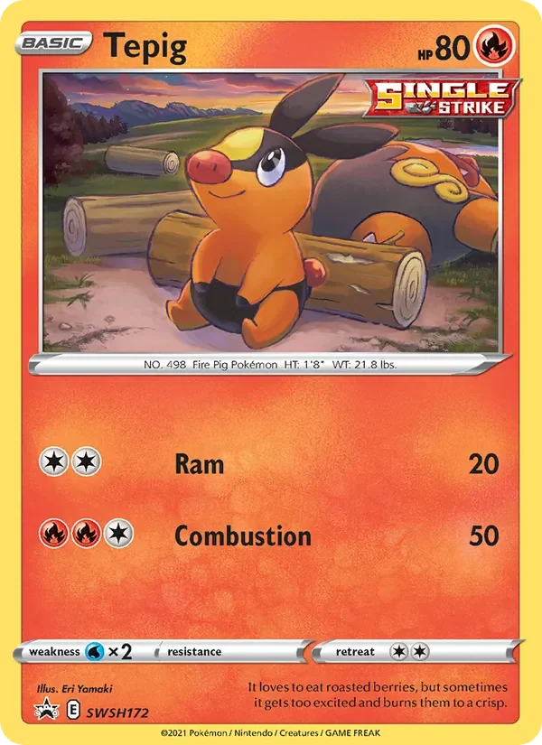 Tepig - Holo - Cosmos