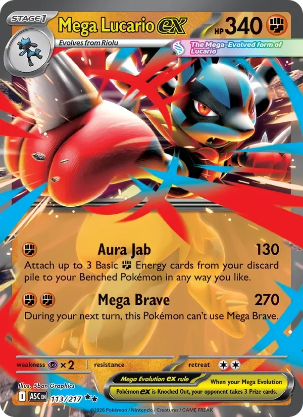 Mega Lucario ex - Holo