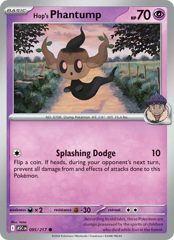 Hop's Phantump - Non-holo