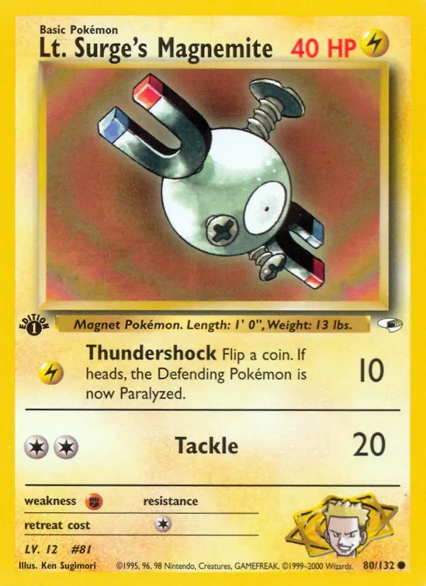 Lt. Surge's Magnemite - Non-holo