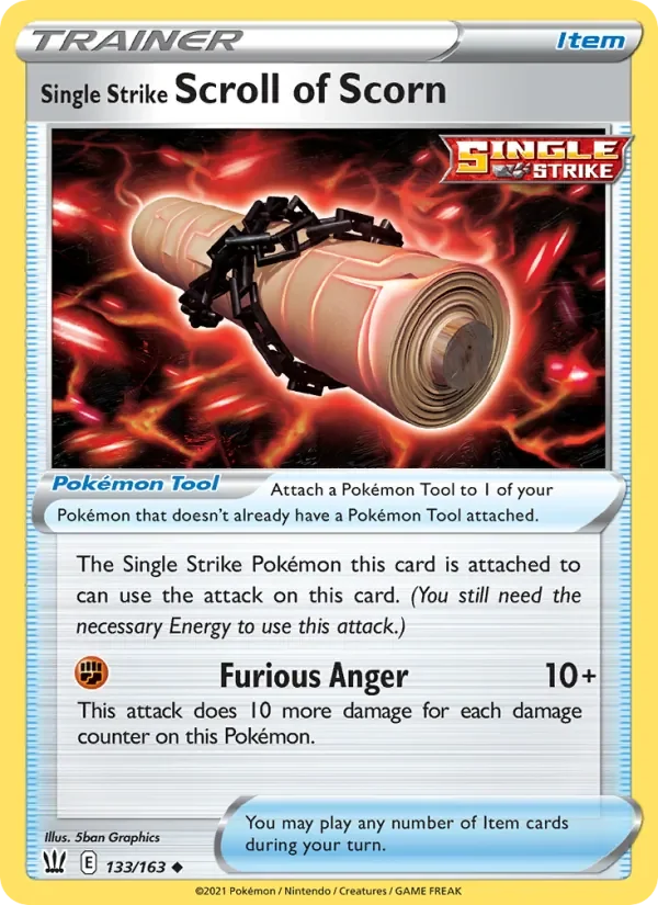 Single Strike Scroll of Scorn - Non-holo