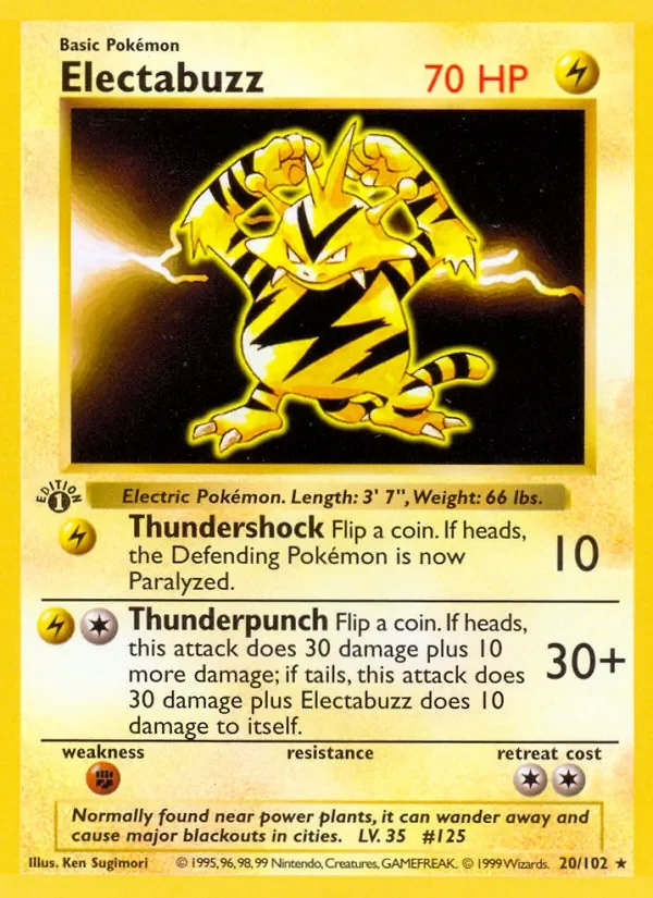 Electabuzz - Non-holo - 1999-2000 copyright