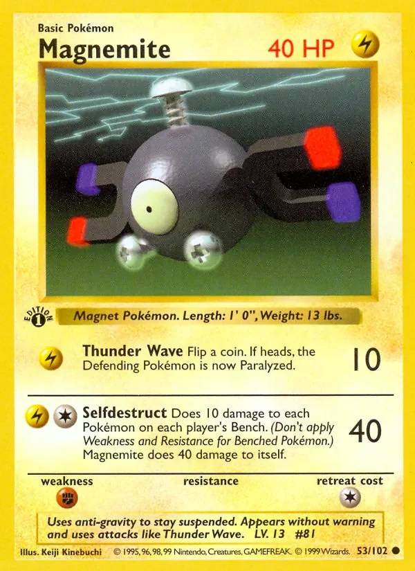 Magnemite - Non-holo - 1999-2000 copyright