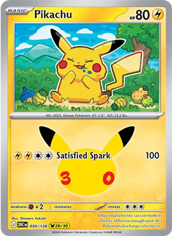 Pikachu - Holo - 30th Anniversary