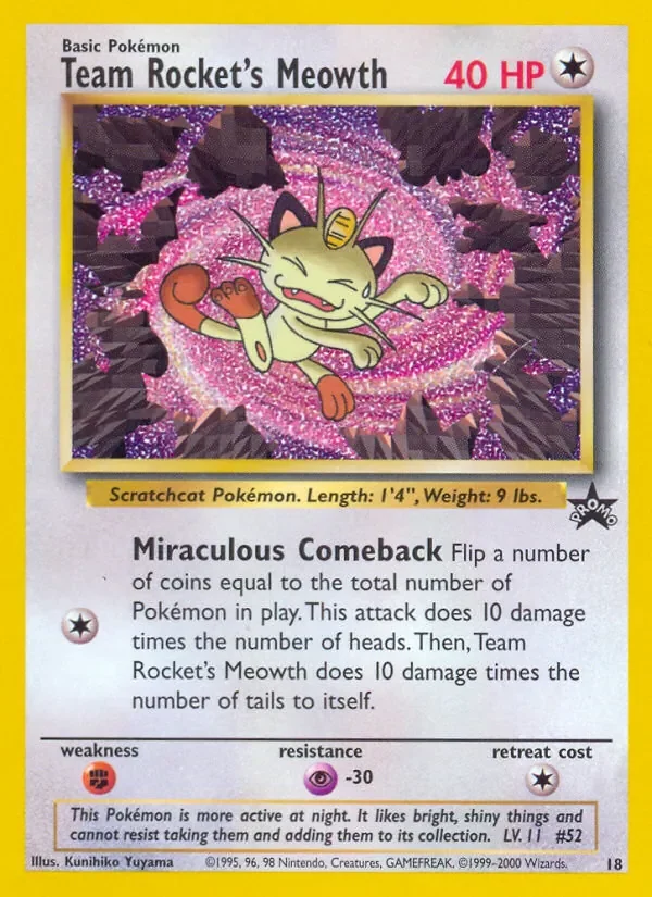 Team Rocket's Meowth - Holo