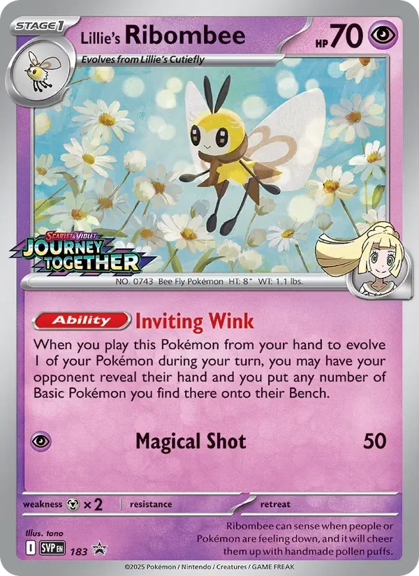 Lillie's Ribombee - Holo - Set Logo