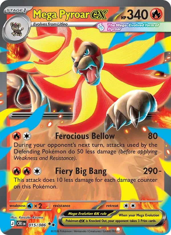 Mega Pyroar ex - Holo