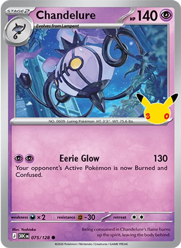 Chandelure - Non-holo - 30th Anniversary