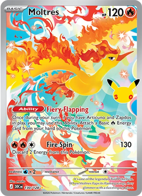 Moltres - Full Art - 30th Anniversary