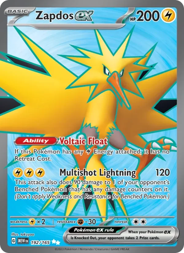 Zapdos ex - Full Art