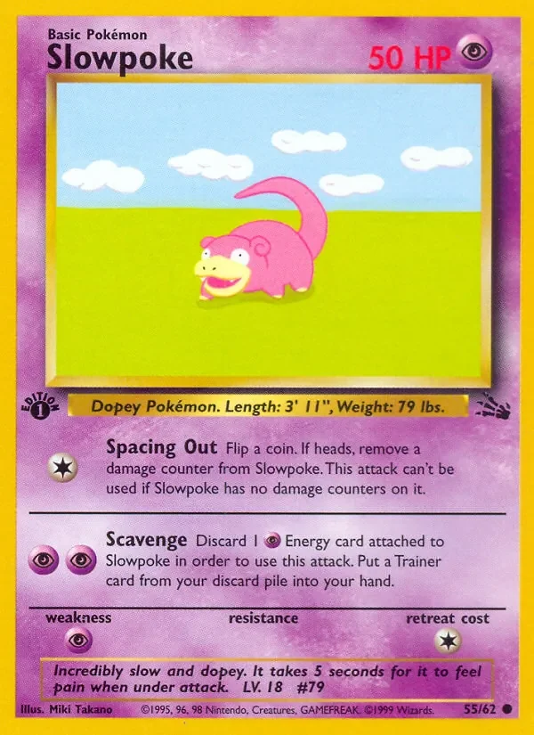 Slowpoke - Non-holo - 1999-2000 copyright