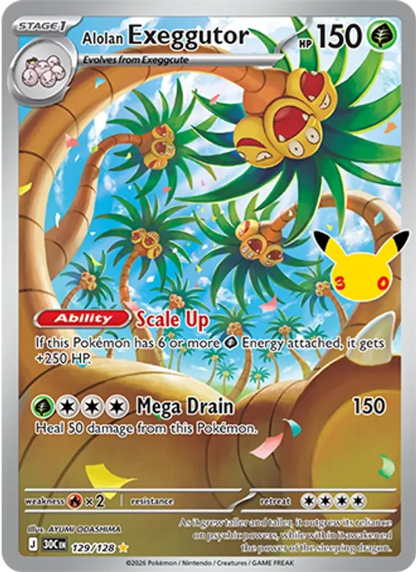 Alolan Exeggutor - Full Art - 30th Anniversary