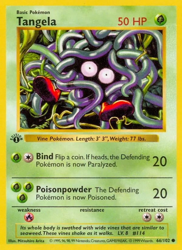 Tangela - Non-holo - 1999-2000 copyright