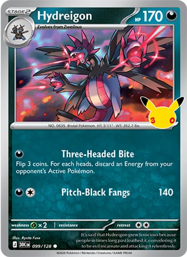 Hydreigon - Non-holo - 30th Anniversary
