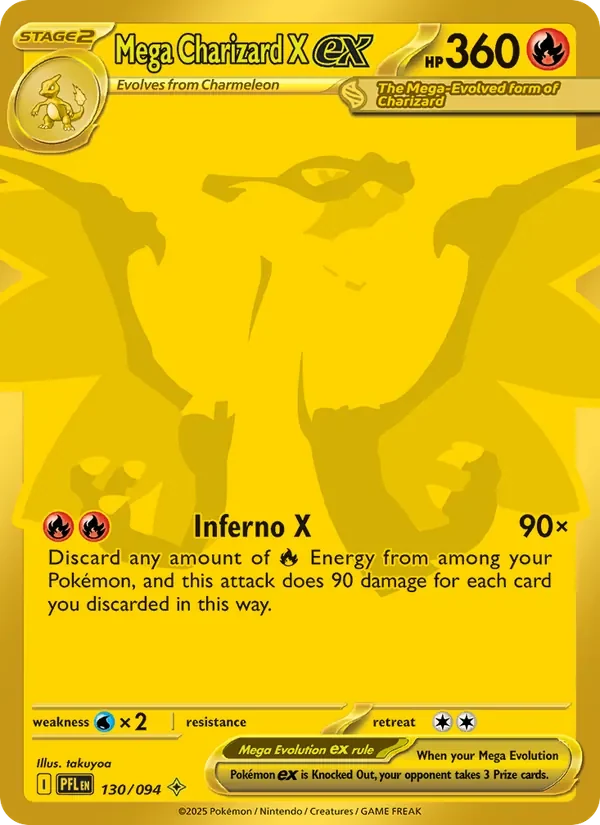 Mega Charizard X ex - Holo - Gold