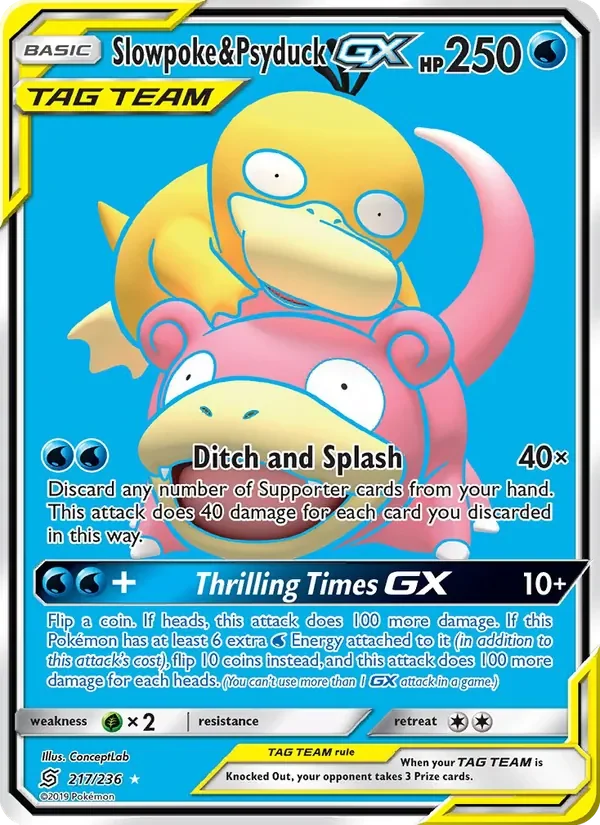 Slowpoke & Psyduck GX - Non-holo