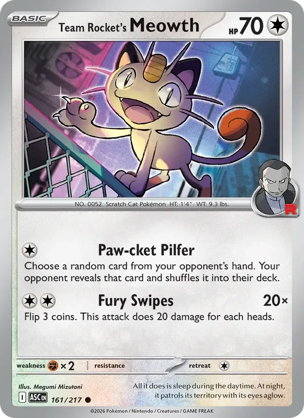 Team Rocket's Meowth - Non-holo